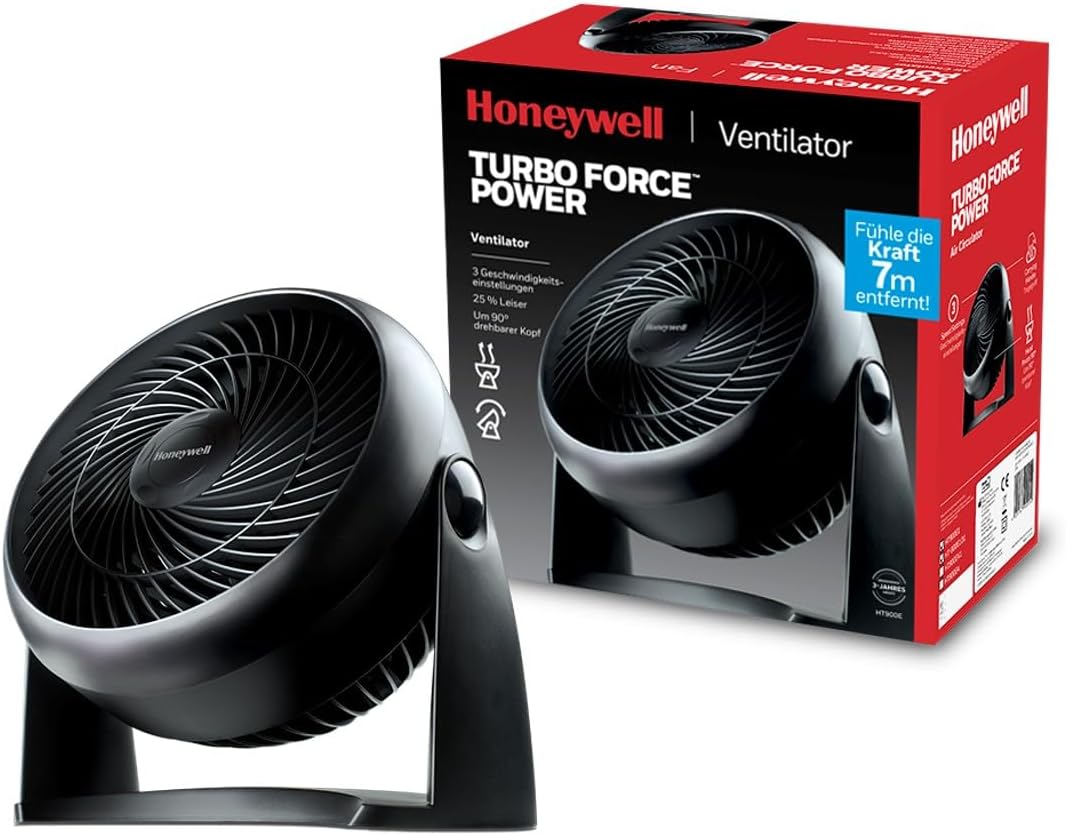 Honeywell TurboForce HT-900E4 Tischventilator Turbo-Ventilator schwarz
