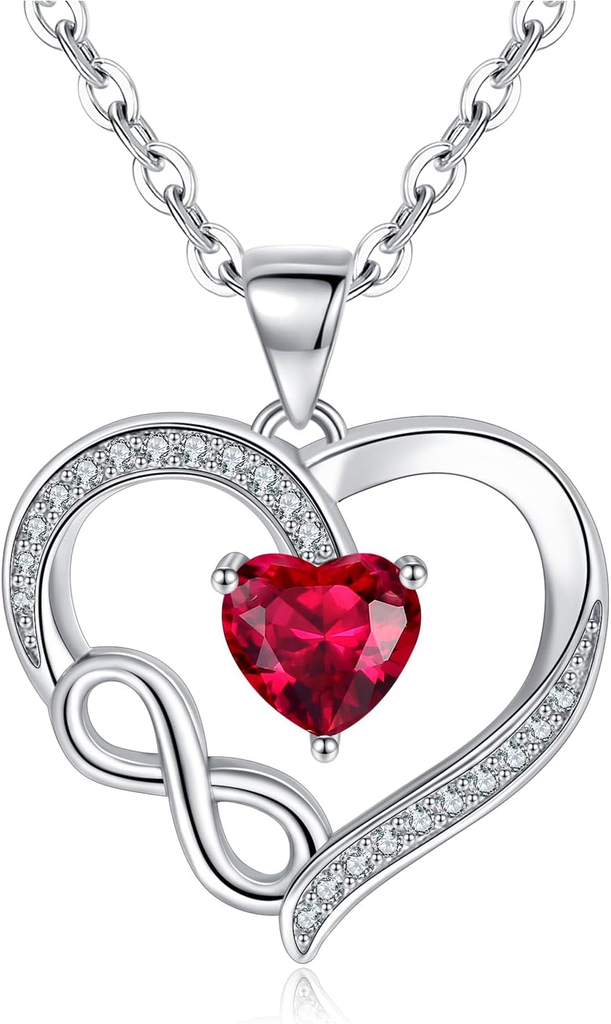 925 Silber Halskette Herz mit Unendlichkeitszeichen Damen Geschenk