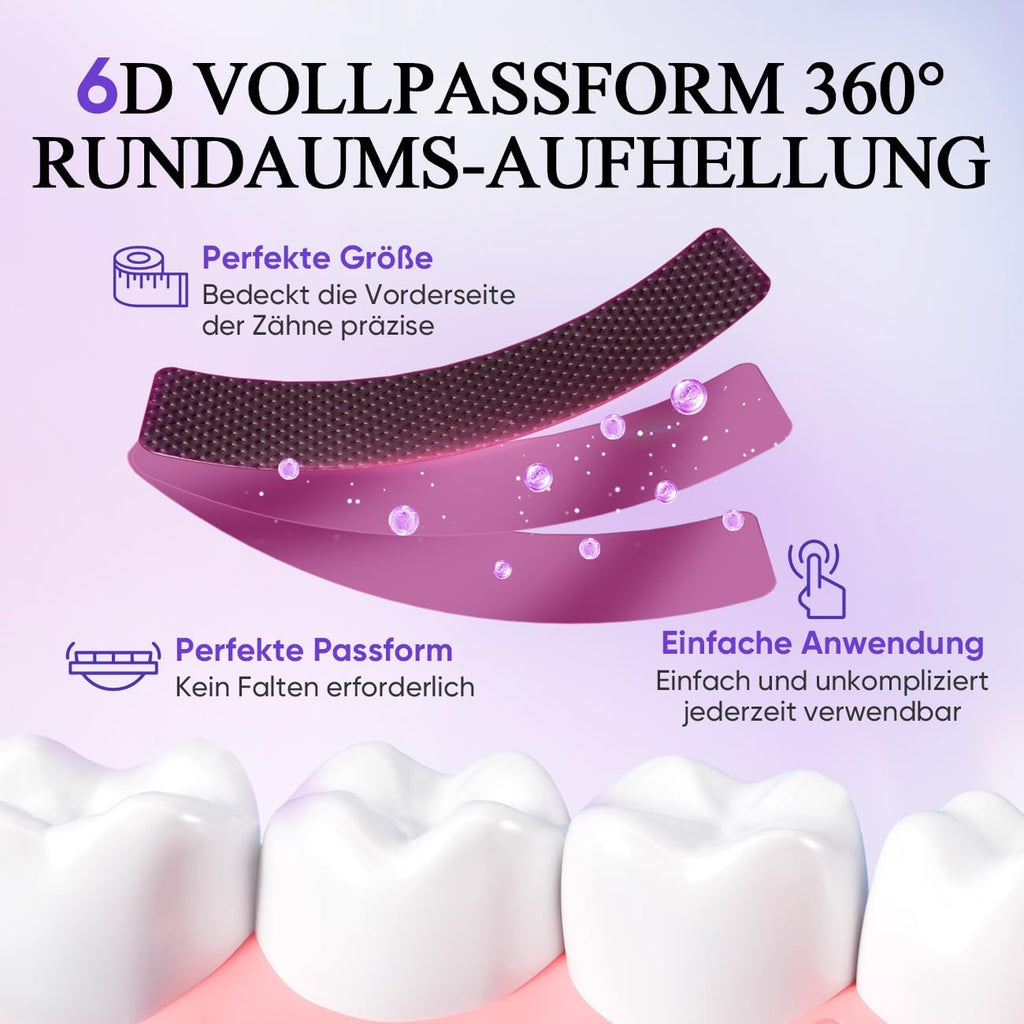 Whitening Strips Zahnaufhellungsstreifen 14 Stueck lila
