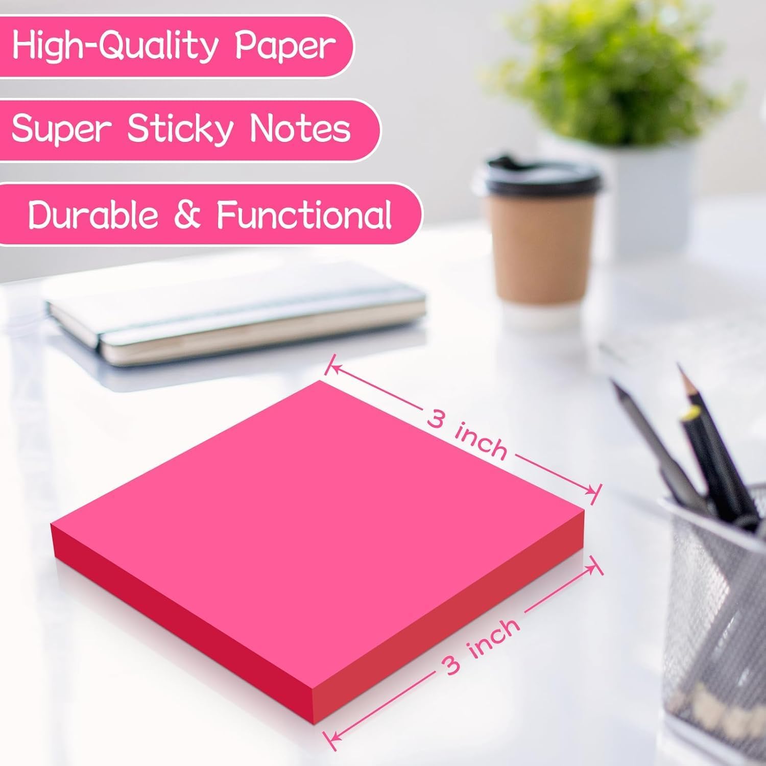 18er Set Haftnotizen 76×76 mm super sticky Klebezettel Buero Schule Zuhause