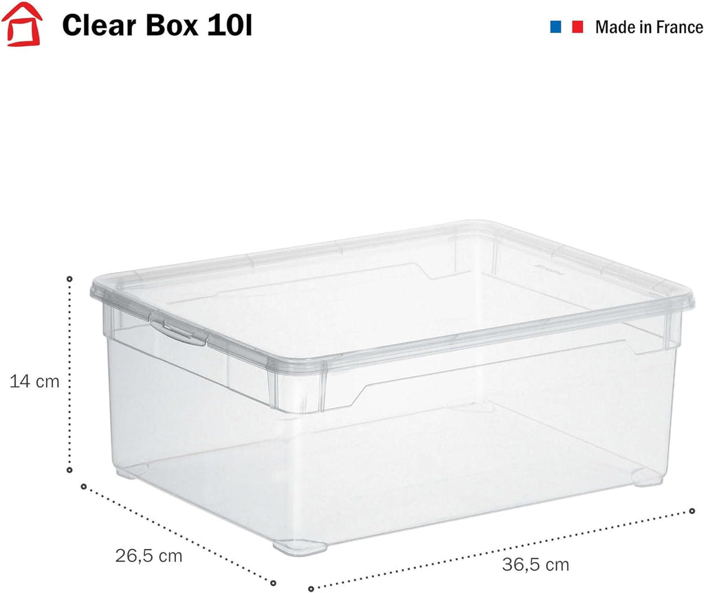 Rotho Clear Aufbewahrungsbox 3er Set transparent mit Deckel BPA‑frei