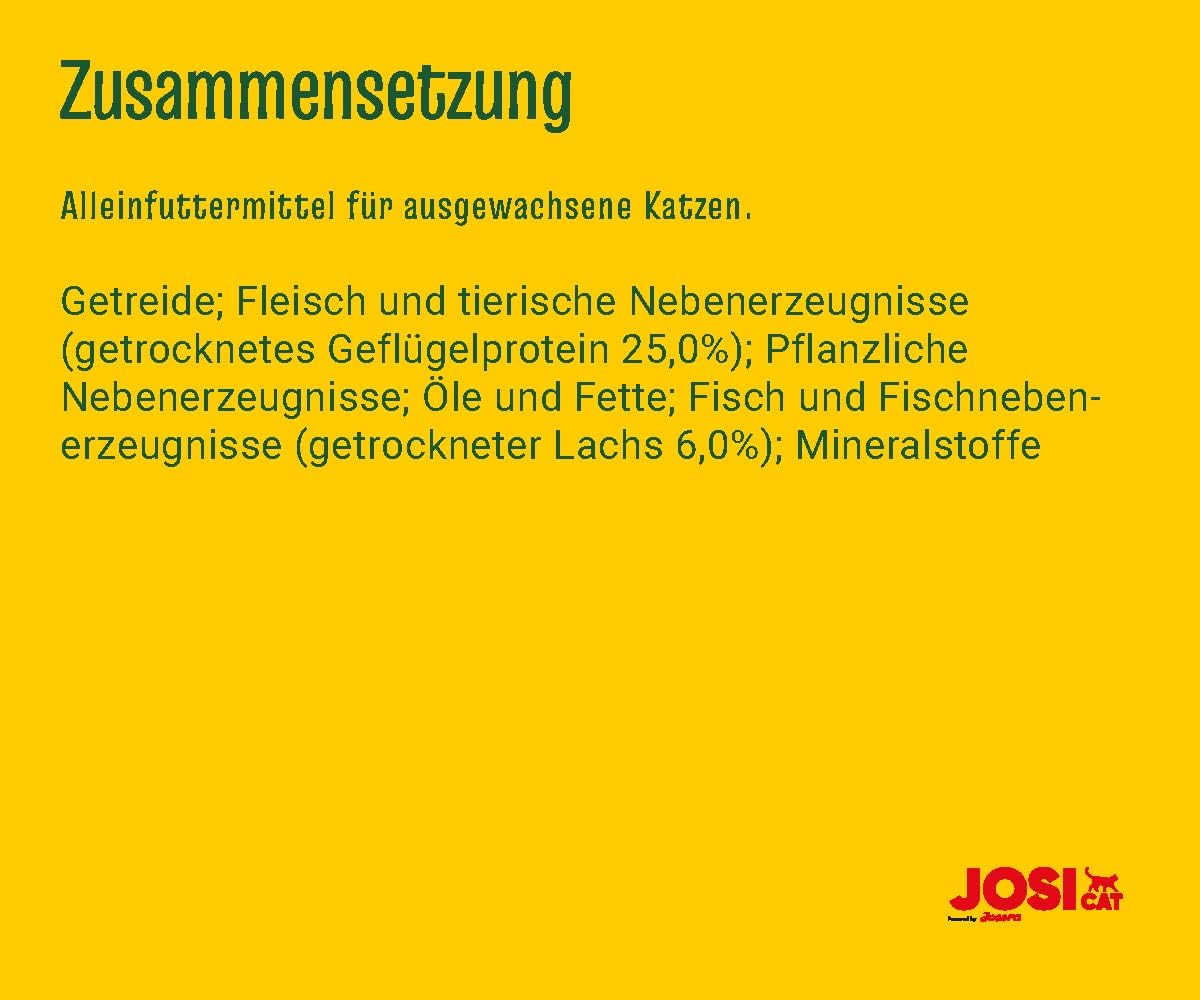 JosiCat Crispy Duck Katzenfutter Ente Adult Trockenfutter verschiedene Sorten 65