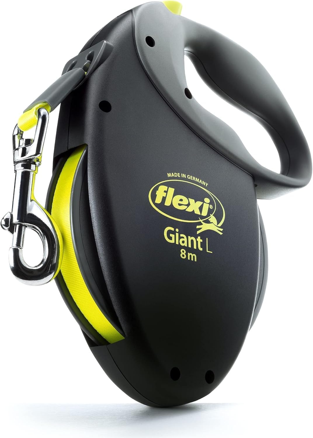 Flexi Giant Neon Bandleine 10,5cm-10m fuer Hunde bis schwarz