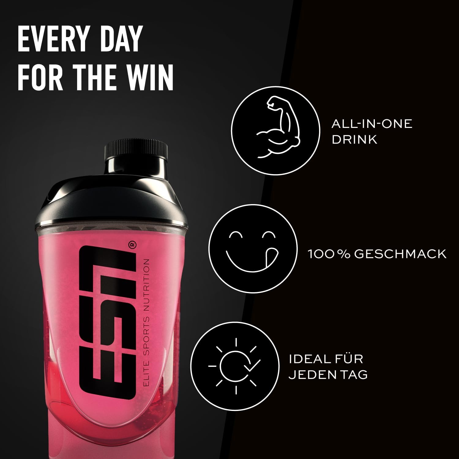 ESN Daily Pulver Raspberry Iced Tea mit Glutamin Creatin Collagen vers