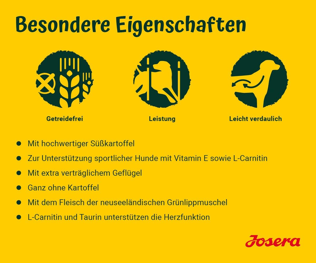 Josera Adult Huhn & Suesskartoffel Trockenfutter fuer Hunde