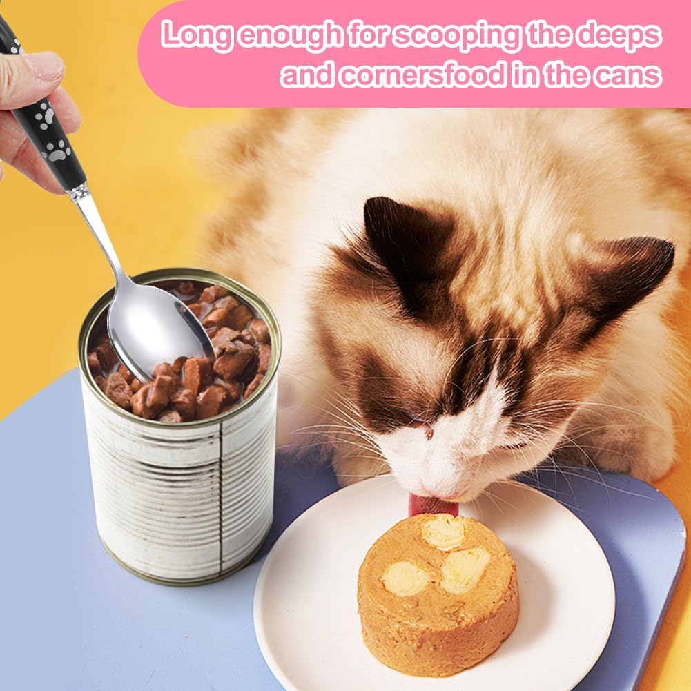 Futternapf Löffel Edelstahl 19,5 cm für Nassfutter Katze Hund