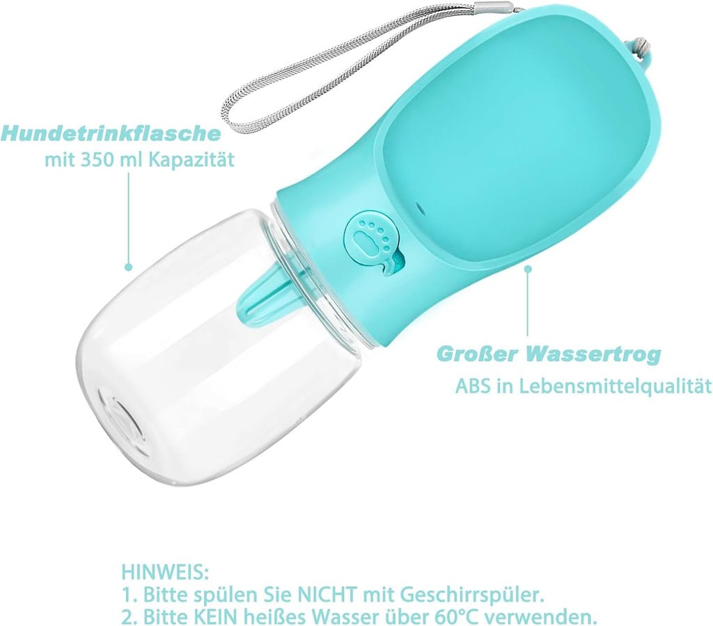 Nepfaivy Hundetrinkflasche mit Futterbehaelter auslaufsicher