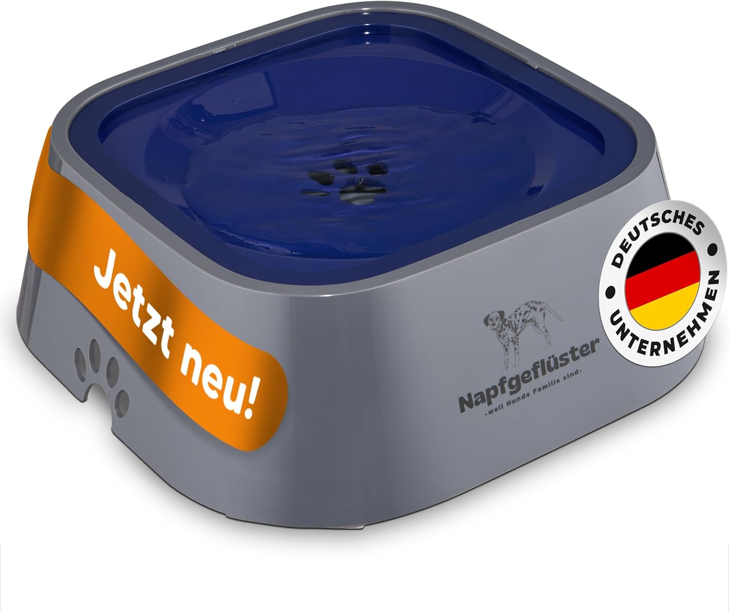 Bella auslaufsicherer Wassernapf 1 L fuer Hunde Katzen Anti-Schlabber rutschfest