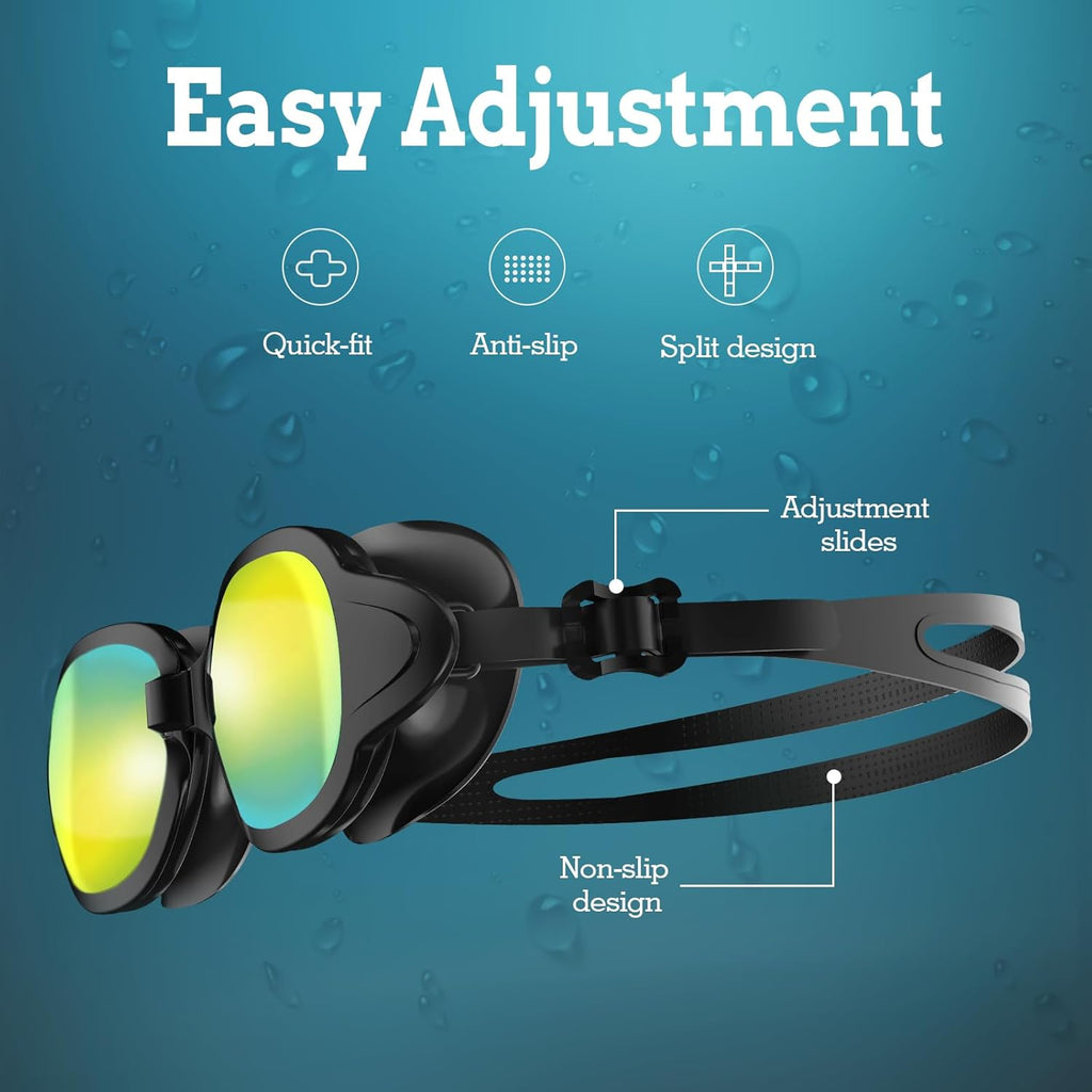 Schwimmbrille Unisex Einstellbar Anti-Fog UV-Schutz Wasserdicht