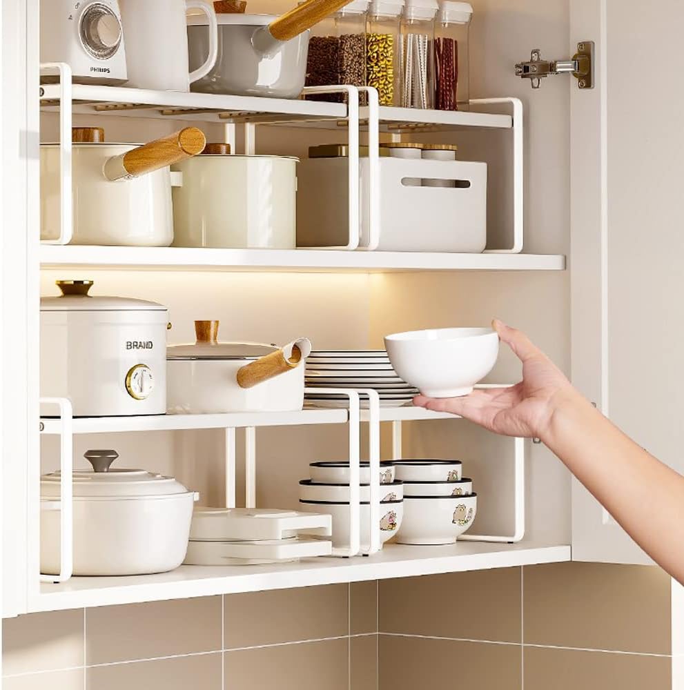 Kuechenschrank Organizer Regaleinsatz mit Antirutschmatte