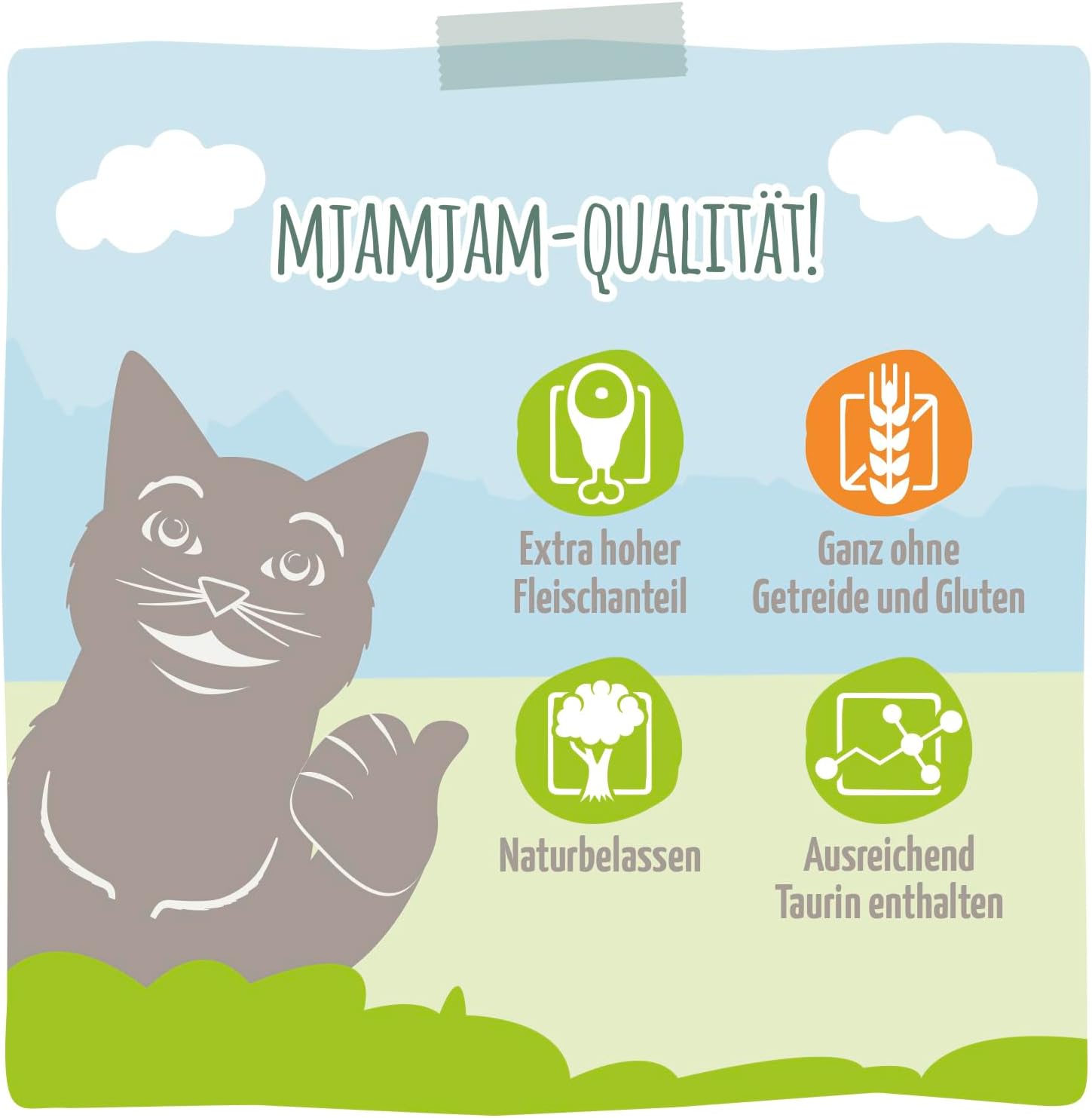 Katzen-Nassfutter MjAMjAM 125- Mixpaket verschiedene Sorten getreidefrei