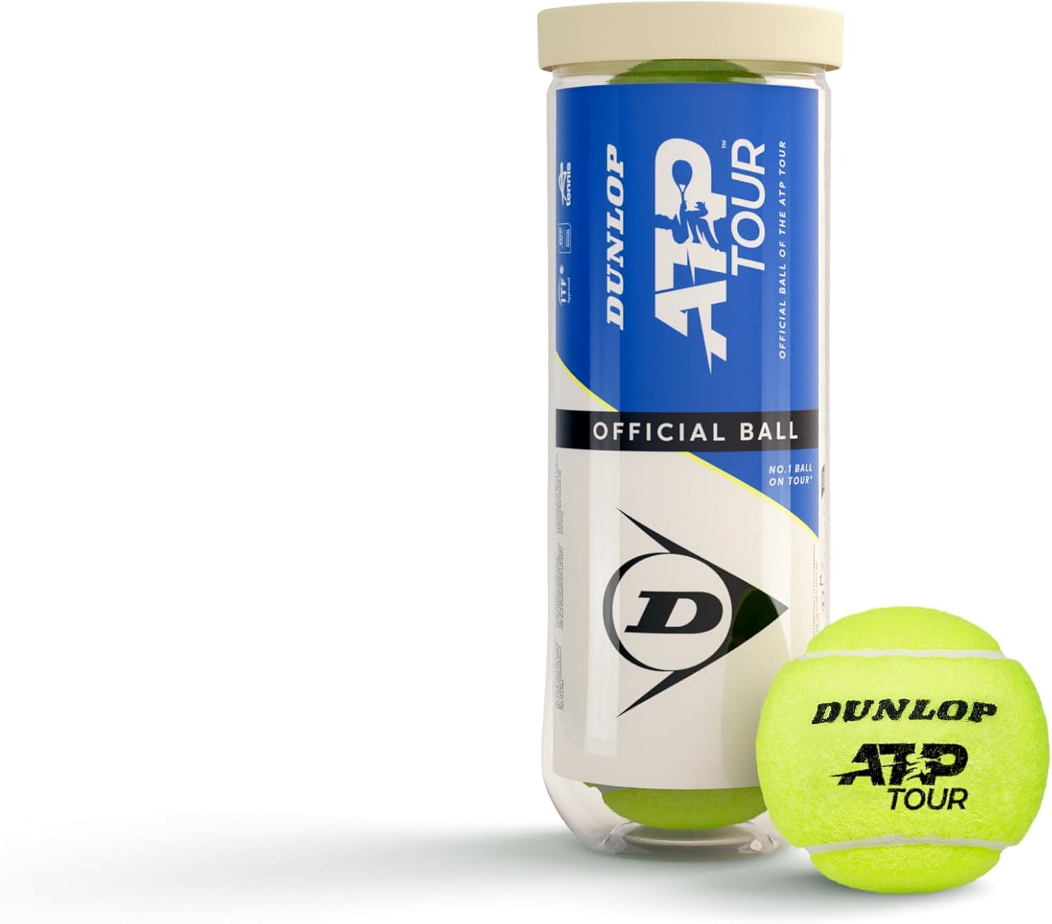 Dunlop ATP Tour Tennisbaelle 4er Dose fuer Sandplatz Hartplatz Rasen