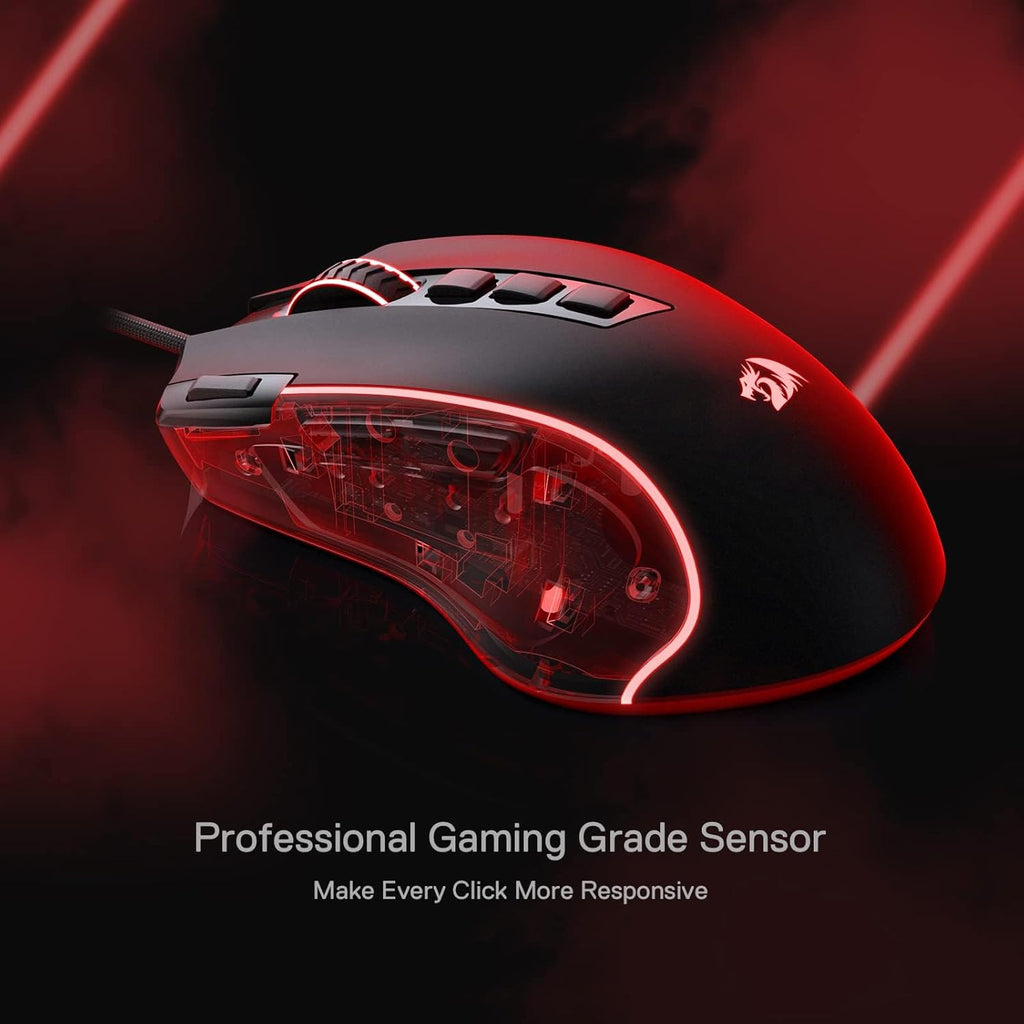 Redragon M612 Predator RGB Gamingmaus 8000 DPI kabelgebunden 11 Tasten