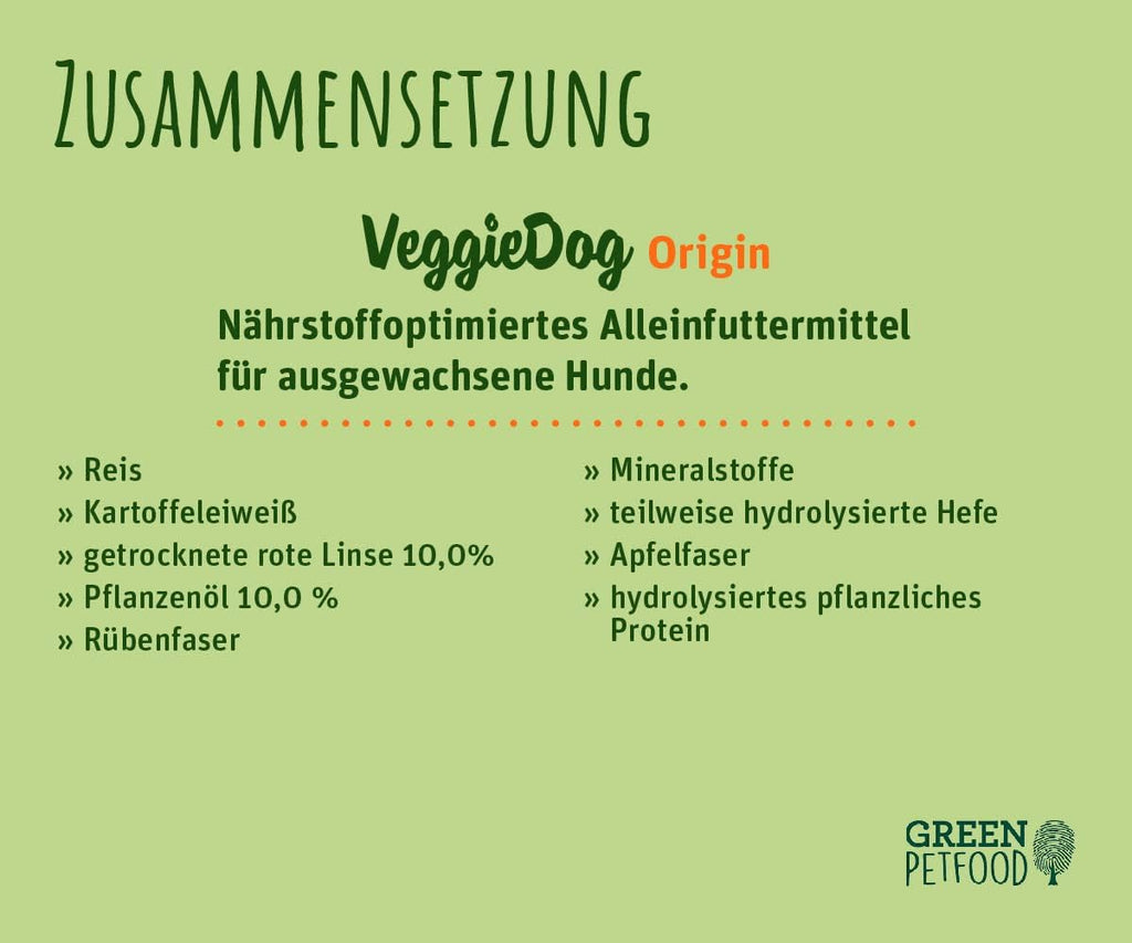 Green Petfood VeggieDog Adult vegetarisches Trockenfutter weizenfrei