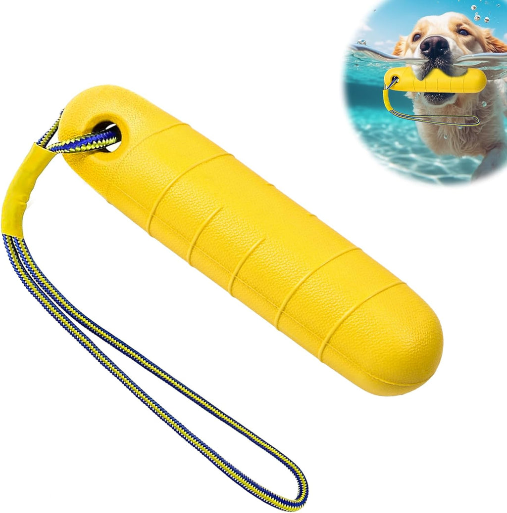 Wasserspielzeug Hund 22 cm mit Nylonseil zum Apportieren fuer mittelgrosse und gro
