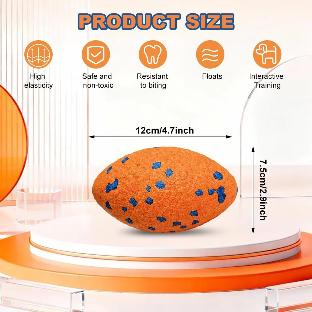 Unzerstoerbarer Hundeball Orange, robust schwimmend, fuer mittelgrosse & grosse Hund