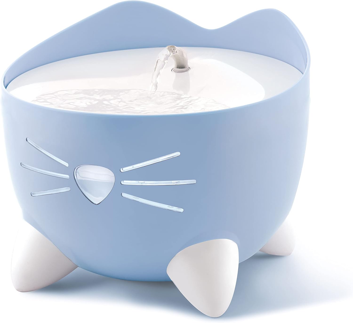 Catit Pixi Trinkbrunnen 2,5L Blau fuer Katzen leiser Wasserspender