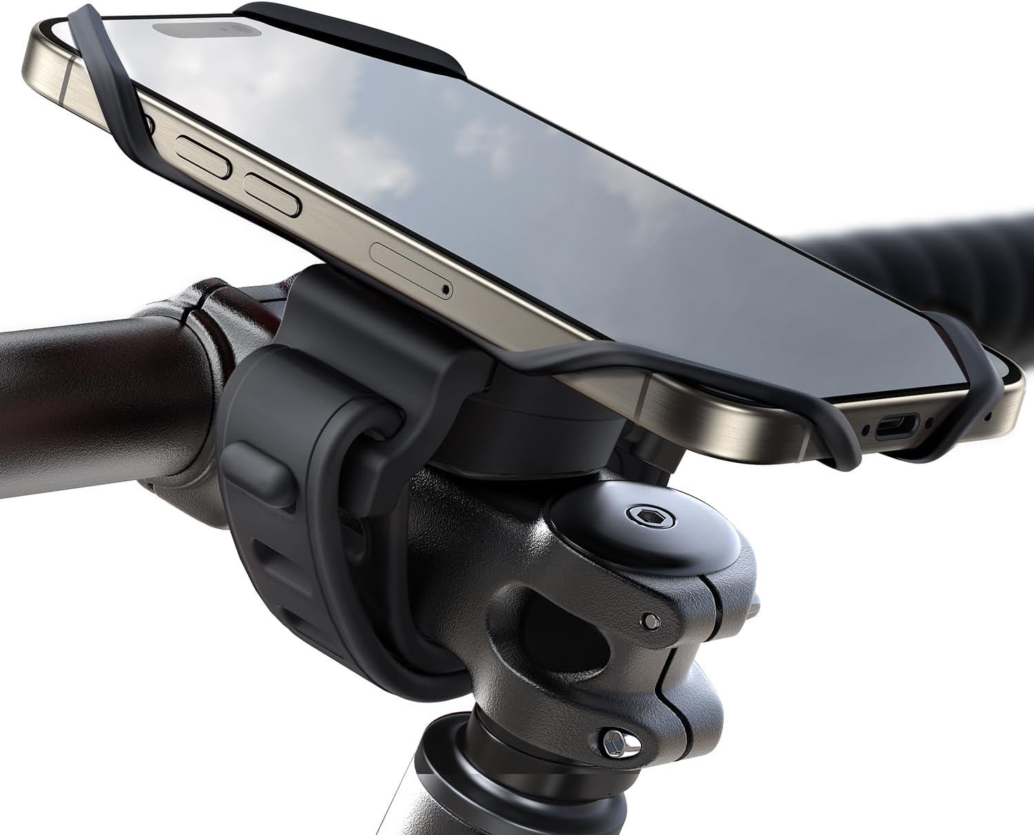 Fahrrad Handyhalterung Lenker 360° drehbar mit Stossdaempfer Universal