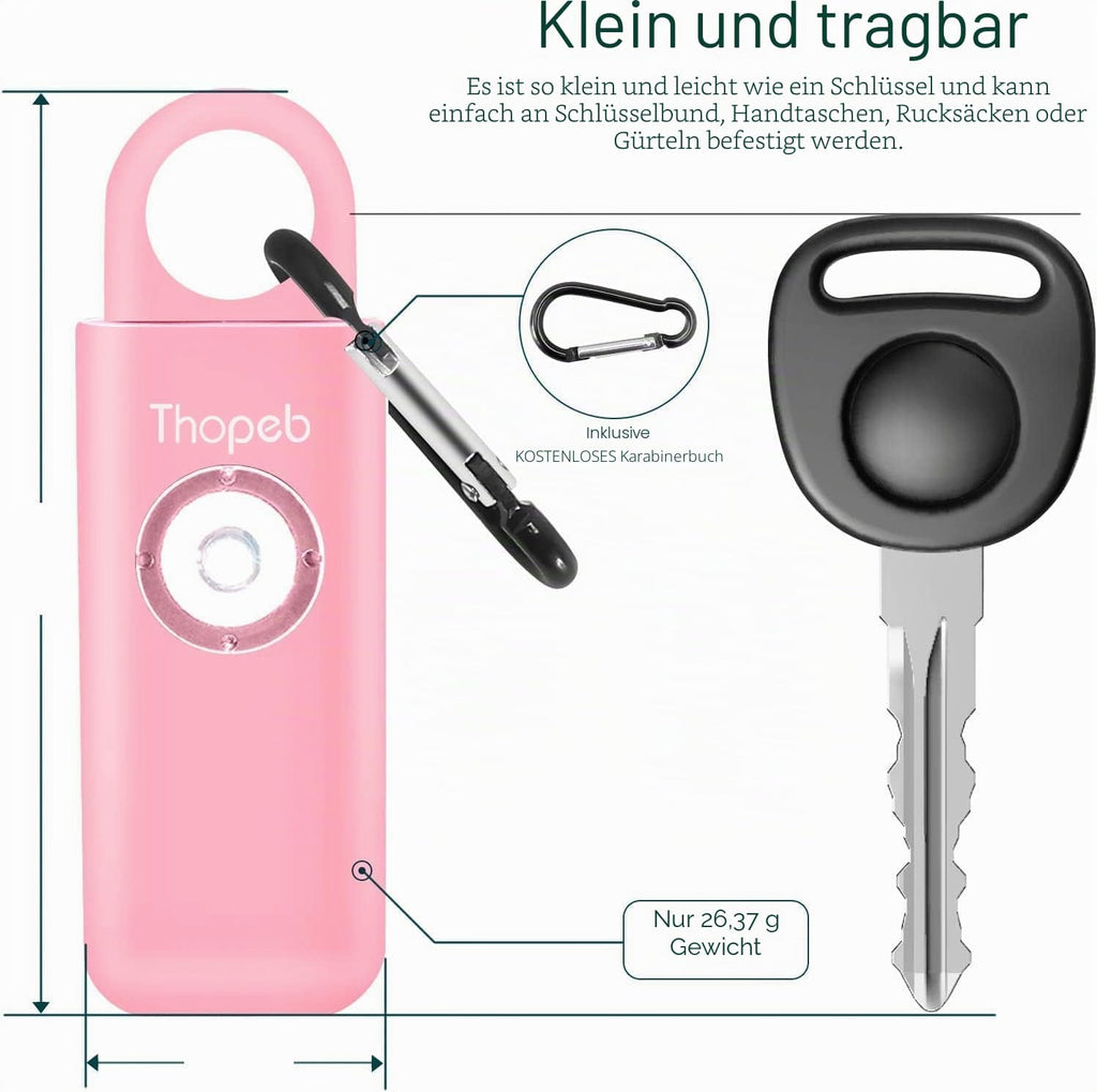Der Original Persoenlicher Alarm Schluesselanhaenger 130 dB mit LED-Stroboskoplicht