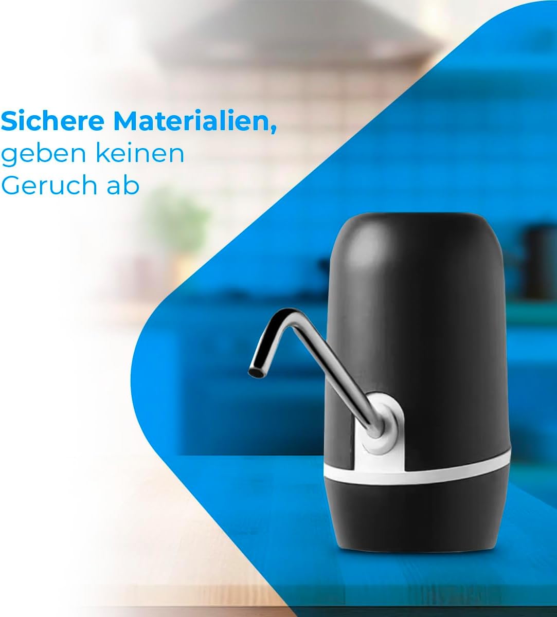 NK automatischer Wasserspender USB Edelstahl BPA-frei fuer 1.5-18.9L Flaschen