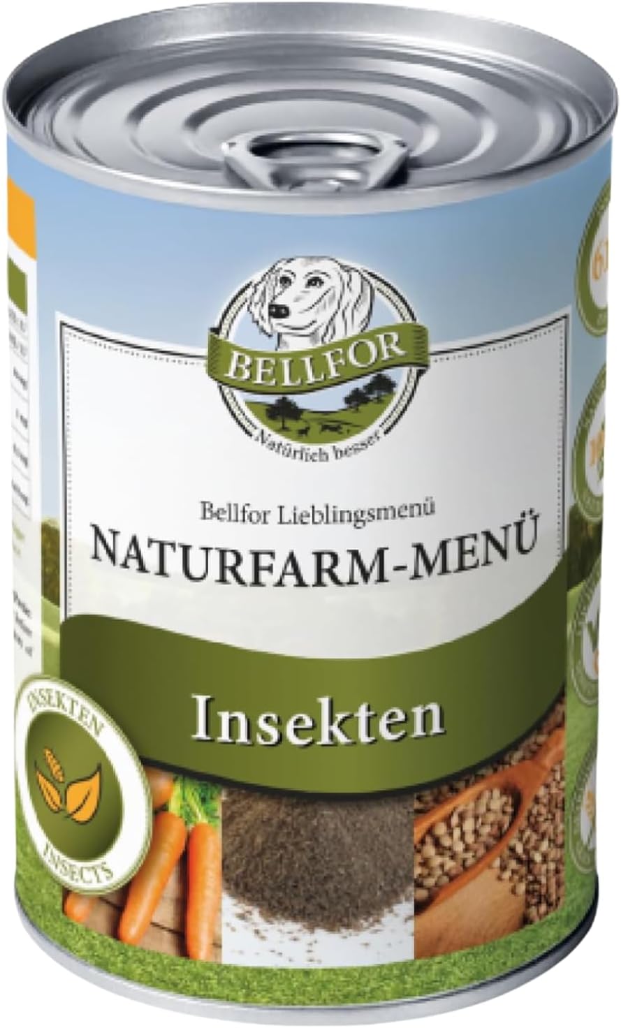 Bellfor Hundenassfutter getreidefrei mit Insektenprotein Naturfarm-Menue -800