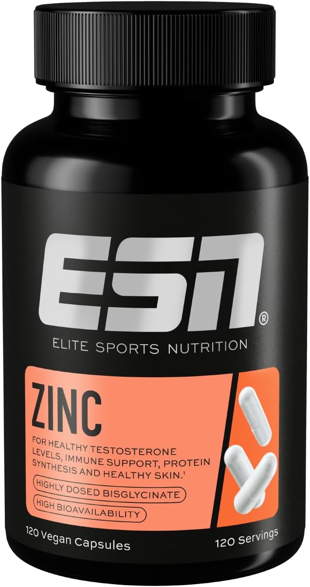 ESN Zink 120 Kapseln Zinkbisglycinat 25 mg pro Kapsel vegan