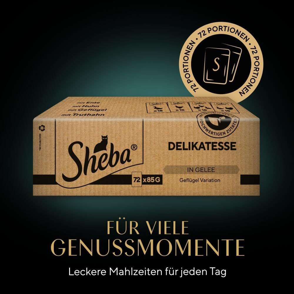 Sheba Katzenfutter nass 72x85g Gefluegel in Gelee