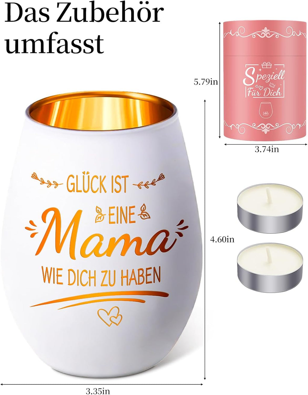 Windlicht mit Gravur verschiedene Farben Glas Windlichter Spruch Geschenk fuer Fr