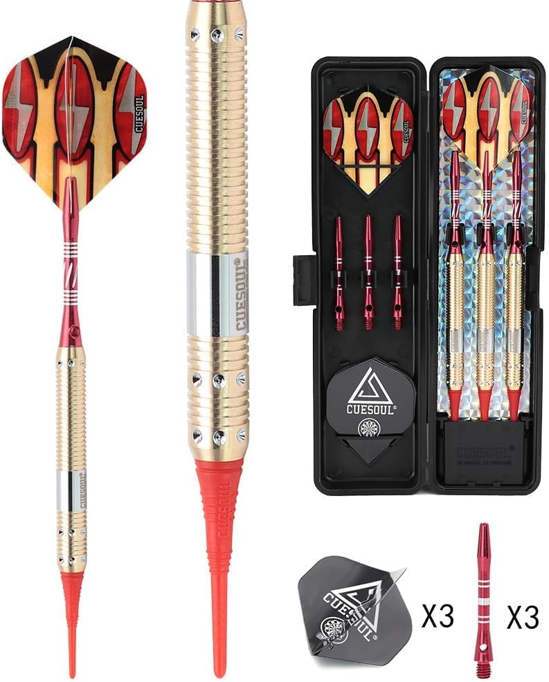CUESOUL Softdarts Set mit Case fuer elektronisches Dartboard