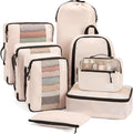 MURISE Packwuerfel 8er Set Koffer Organizer Reise Packtaschen Schwarz