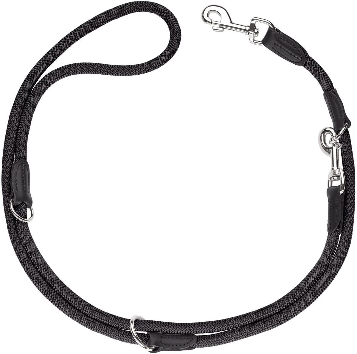 HUNTER Freestyle verstellbare Hundefuehrleine Polyamid 1,0 cm x 200 cm schwarz