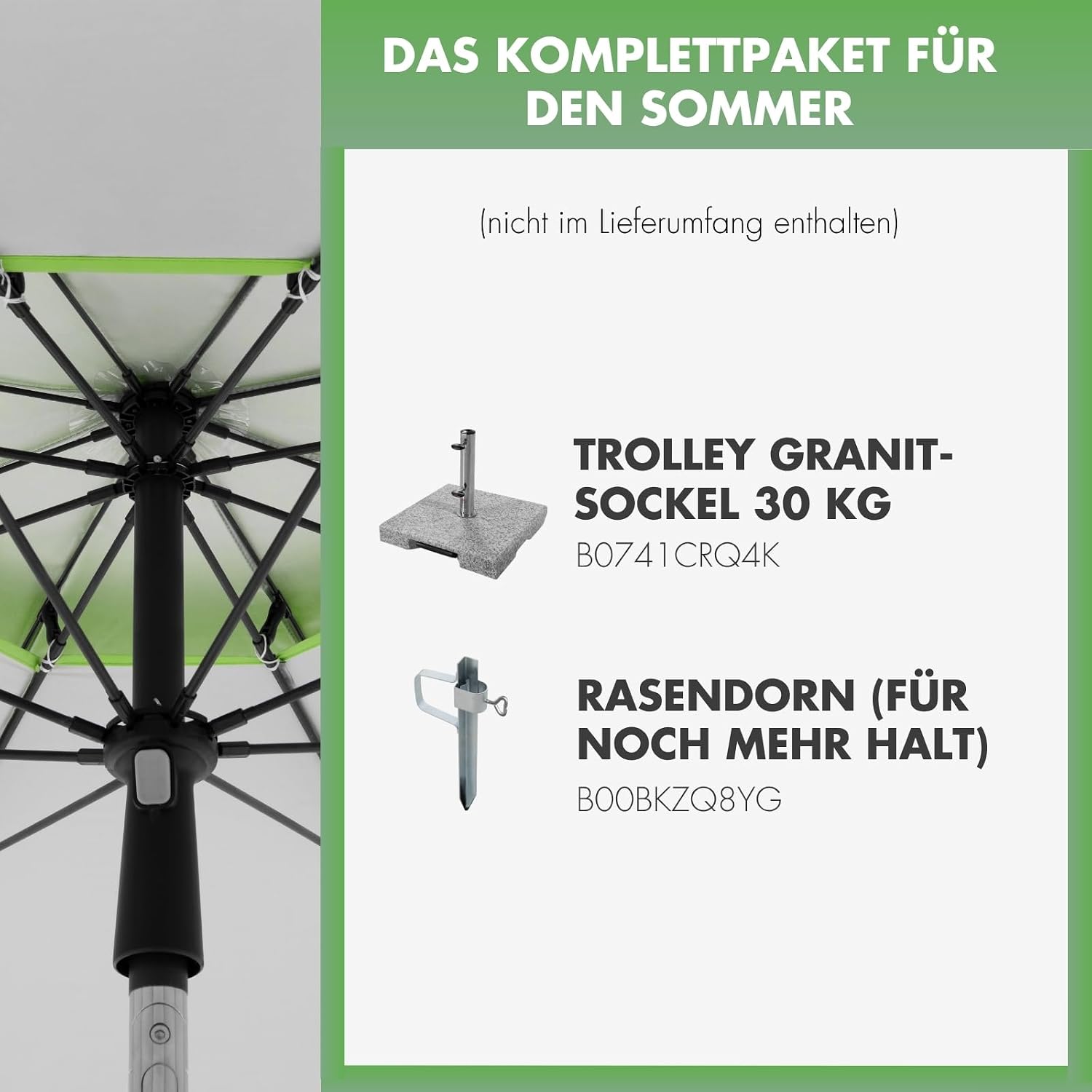 Doppler Strandschirm 200 cm hoehenverstellbar knickbar mit UV-Schutz