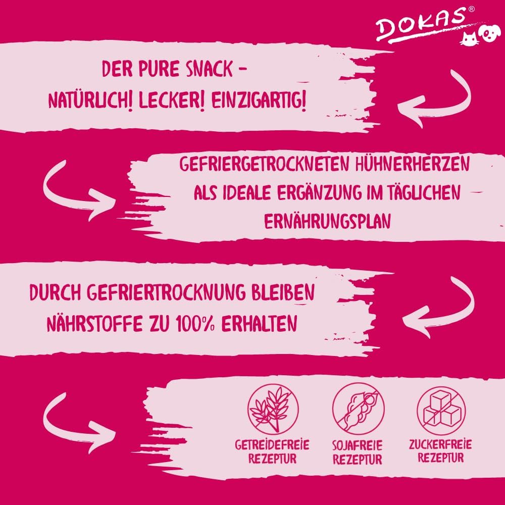 DOKAS gefriergetrocknete Innereien Katzenleckerlis getreidefrei