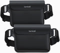 Lamicall wasserdichte Bauchtasche IPX8 mit verstellbarem Band, 2er Set Schwarz