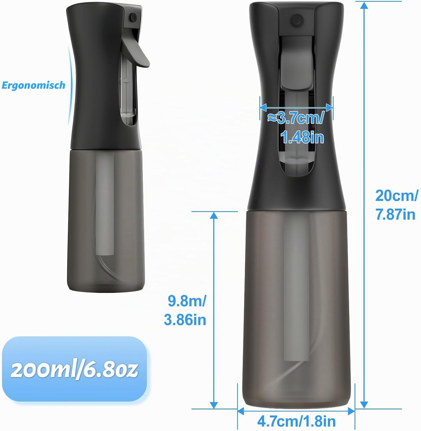 Spruehflasche ultrafeiner Nebel Pflanzenpflege Mattrosa/Weiss
