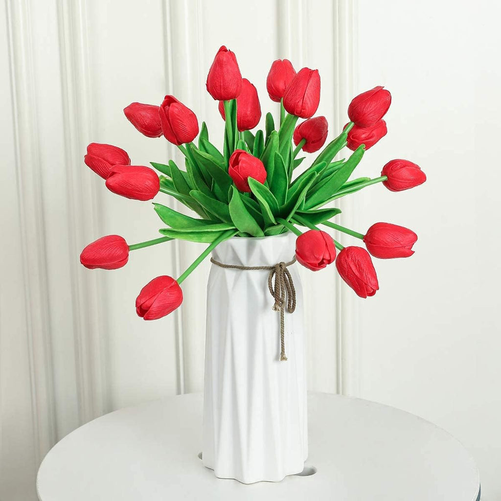 30er Set Kuenstliche Tulpen Real Touch Latex Kunstblumen Dekoration