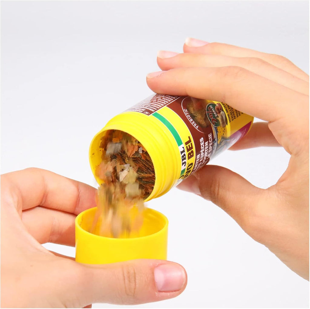 JBL ProNovo Bel Flakes S 100 ml Flockenfutter 2% Knoblauch fuer 3-10 cm