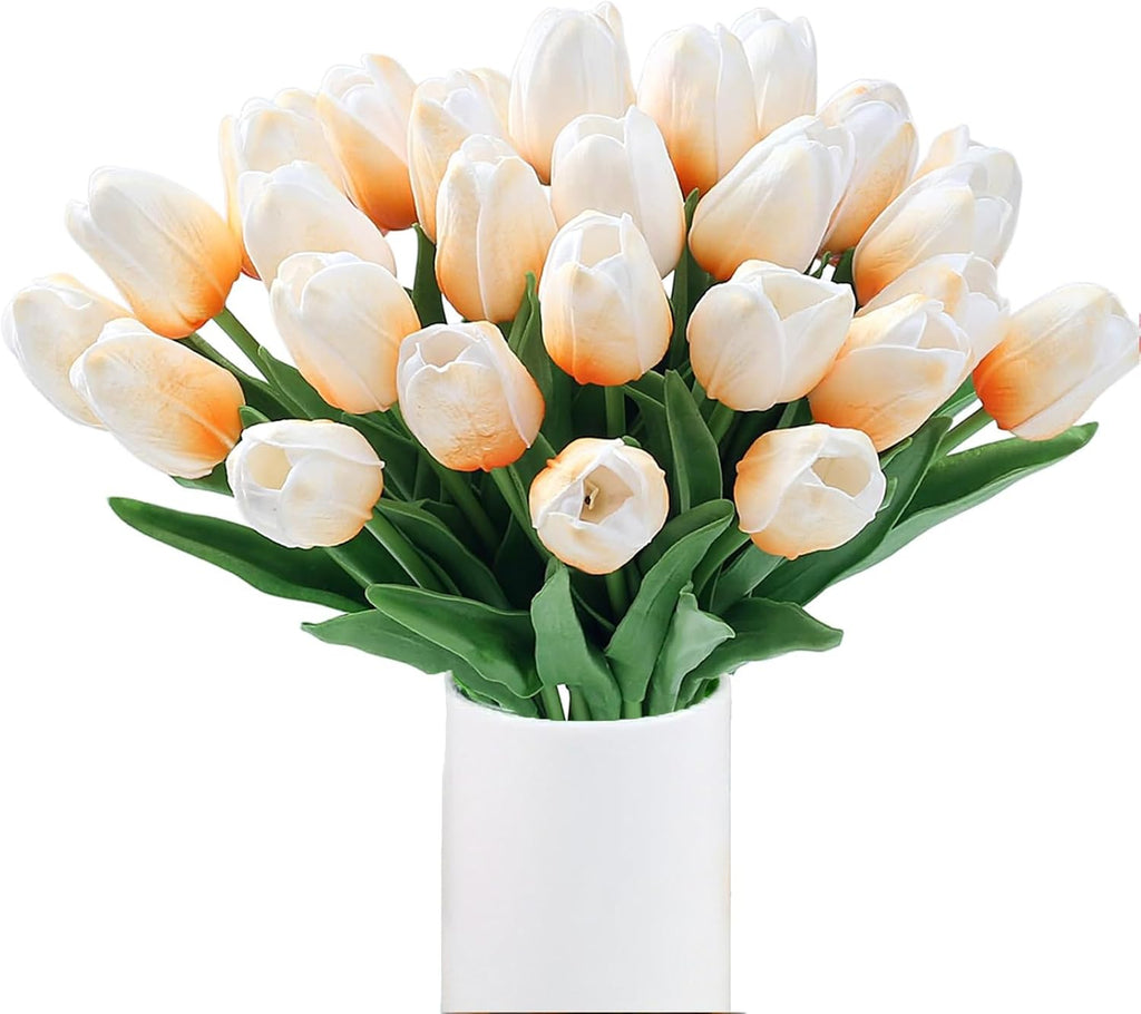 Kuenstliche Tulpen Real Touch Strauss 15 Stueck bunt kunstblumen