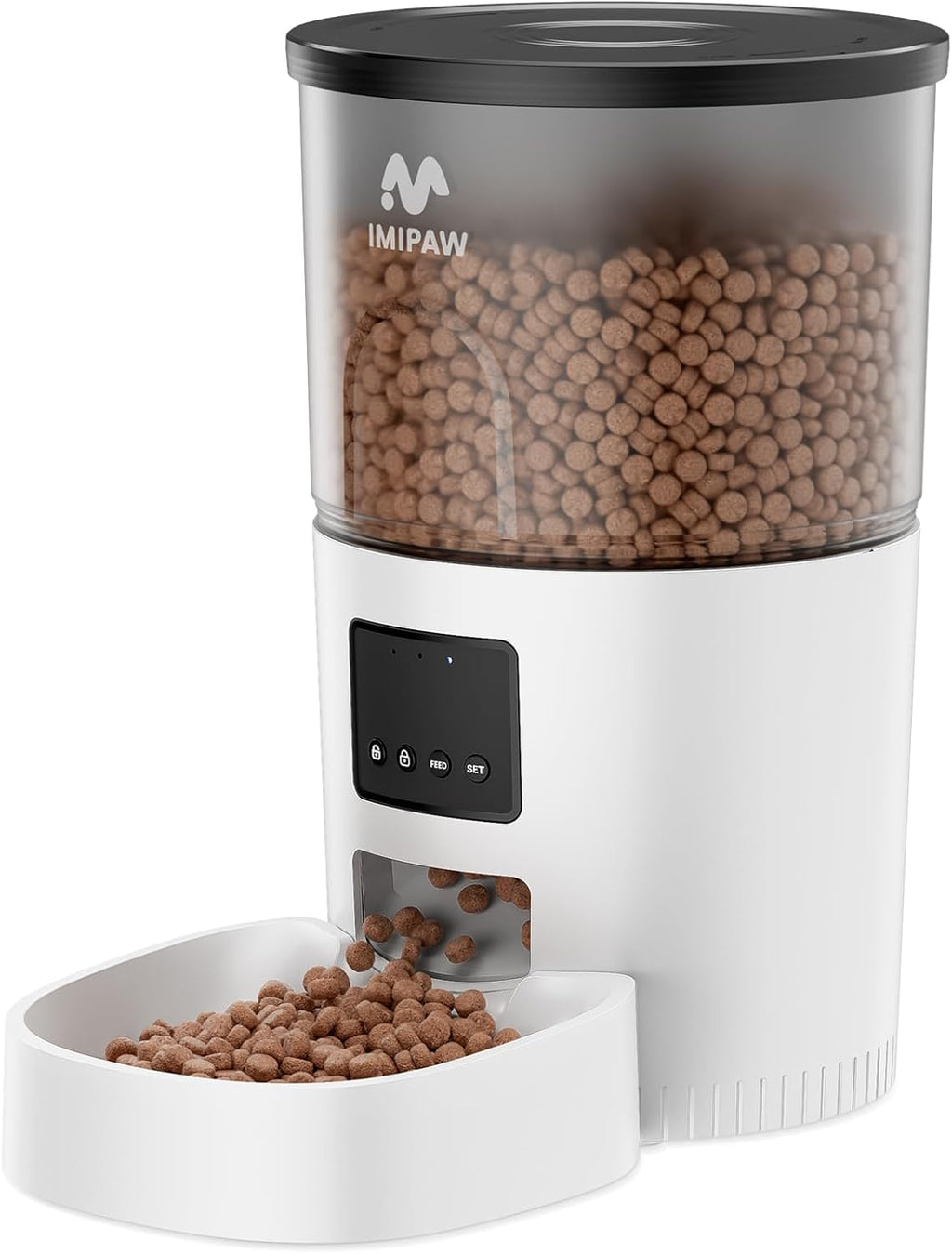 IMIPAW Futterautomat fuer Katzen 3L mit Timer fuer 1 bis 10 Mahlzeiten