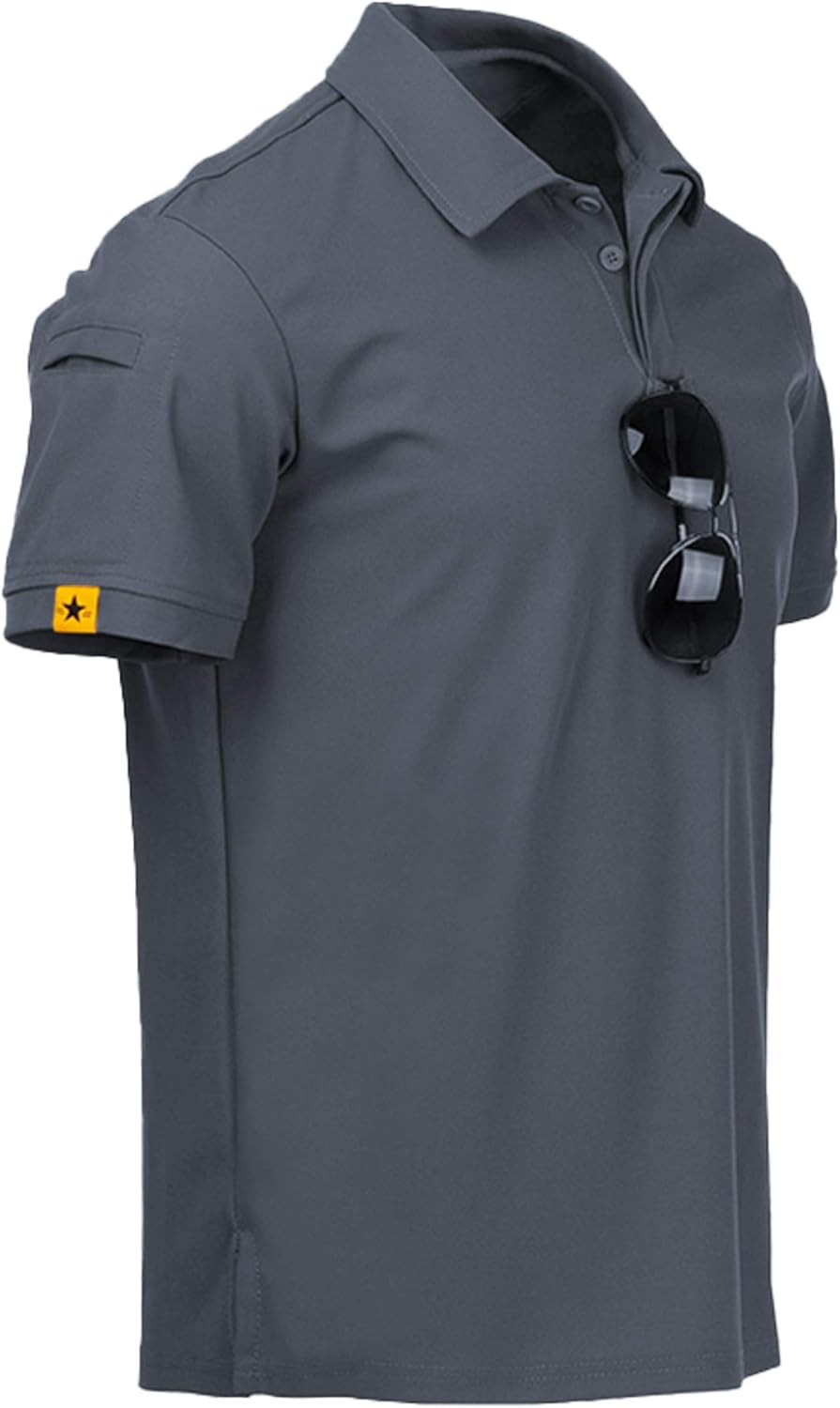 ZITY Pack of 5 Polo Shirts Men's Short Sleeve Quick-Drying Breathable T-Shirt Me