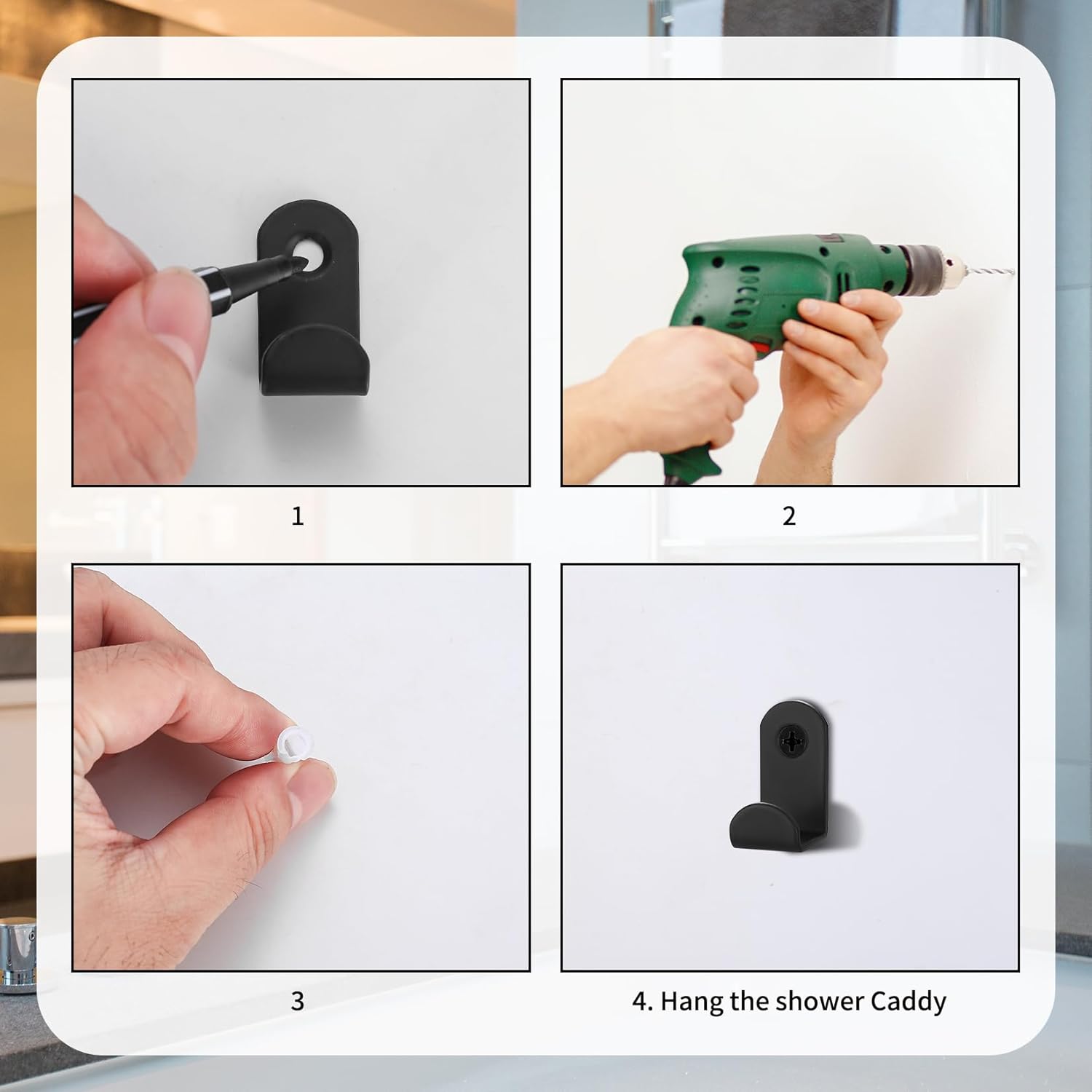 12x Garderobenhaken schwarz Metall zum Schrauben 1,1cm Wandhaken