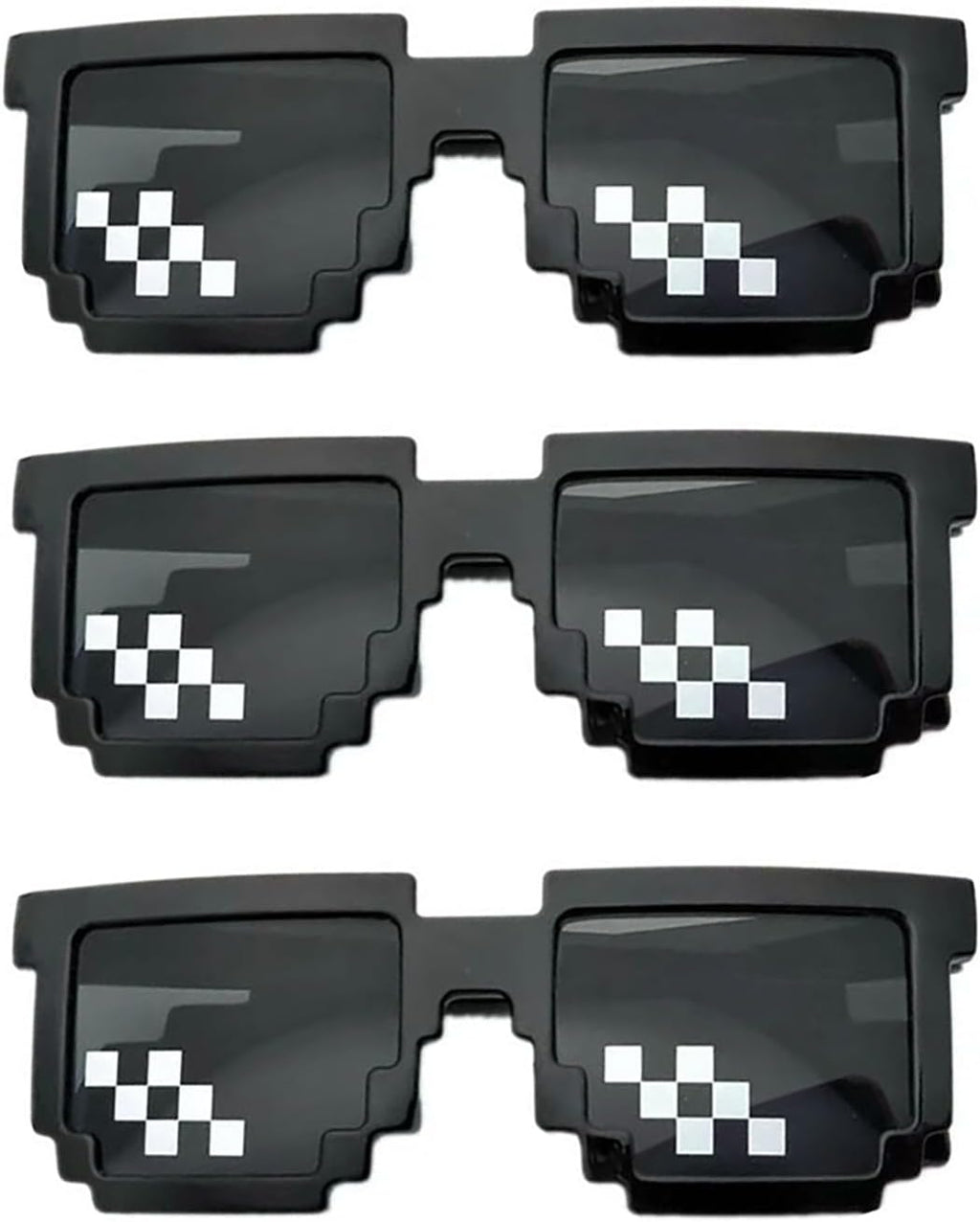 Pixel Mosaik Brille 3 Stk Unisex lustige Partybrille Geschenk Teenager