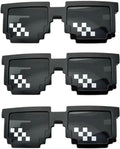 Pixel Mosaik Brille 3 Stk Unisex lustige Partybrille Geschenk Teenager