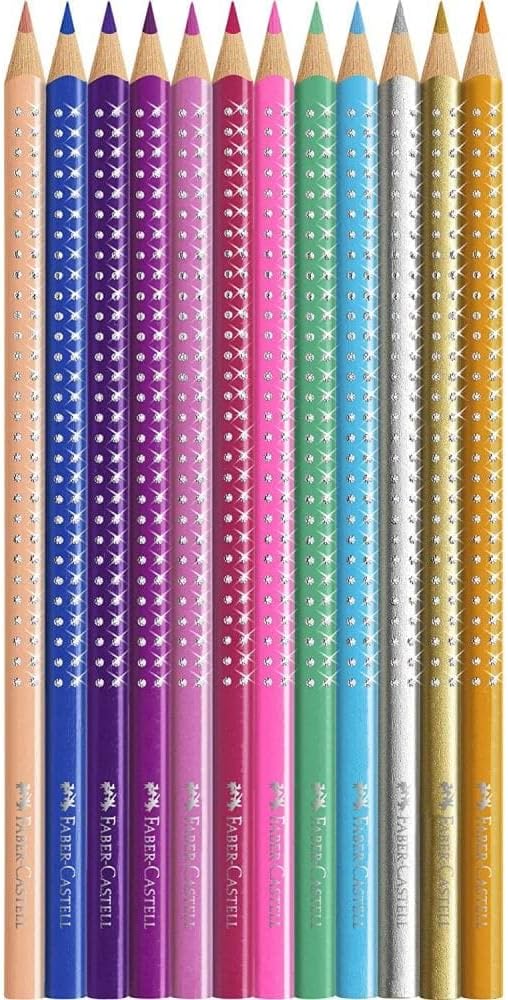 Sparkle Pastell Buntstifte 12er im Metalletui, dreikantig, bruchsicher