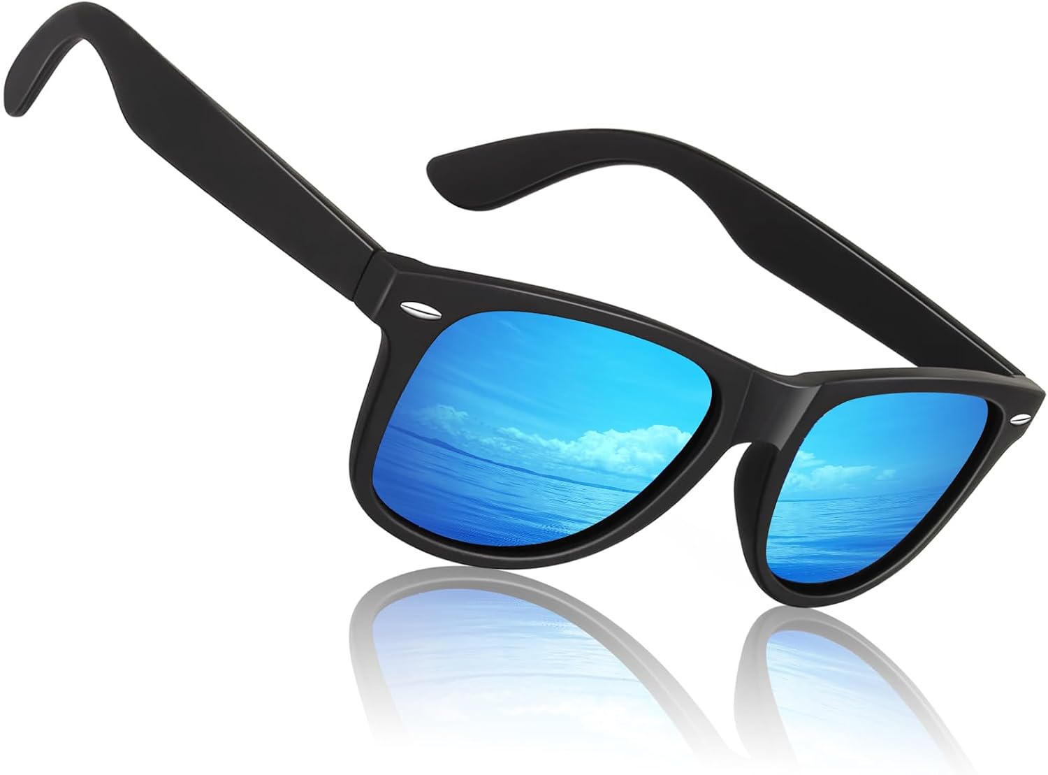 Sunier Sonnenbrille polarisiert Herren Damen Retro Vintage UV400 Kategorie 3 CE