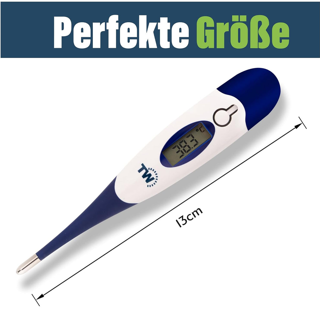Digitales Haustierthermometer fuer Hund Katze Pferd mit flexibler Sonde