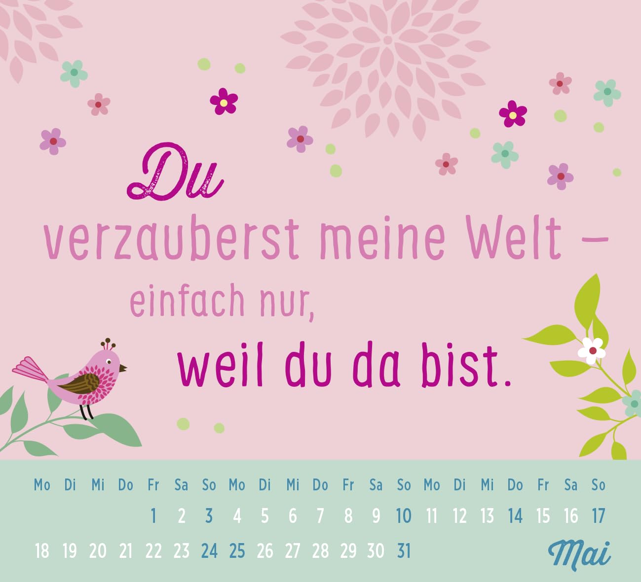 Tischkalender 2026 Mini fuer Schwesterherz Geschenk Kalender 2026
