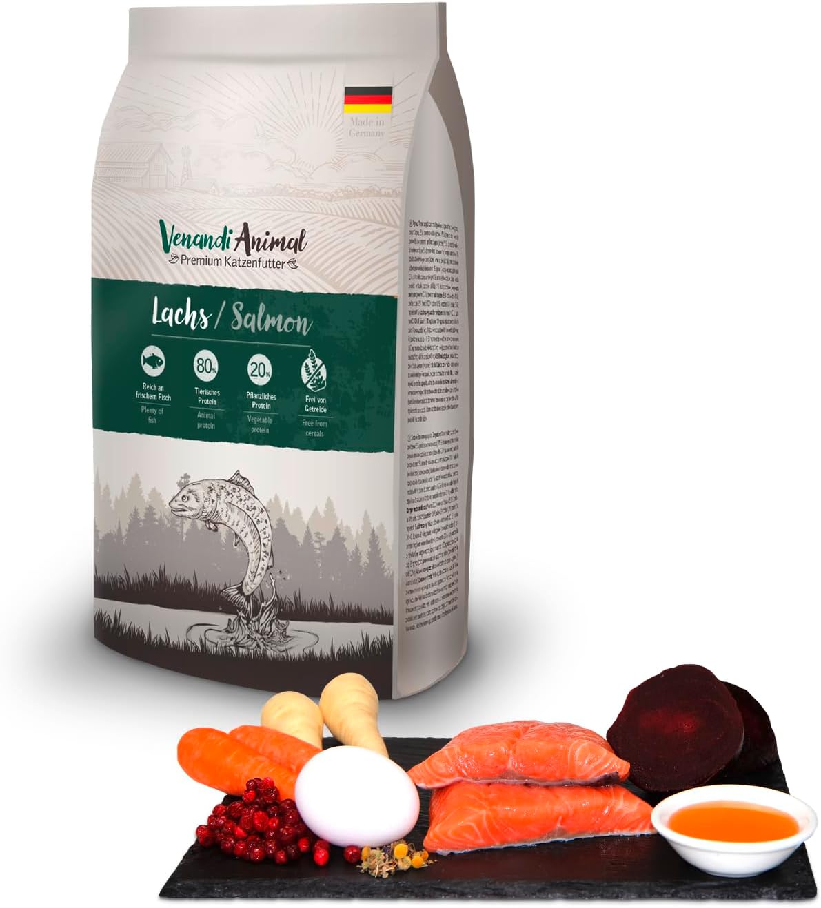 Venandi Katzenfutter Trockenfutter Lachs getreidefrei verschiedene Sorten