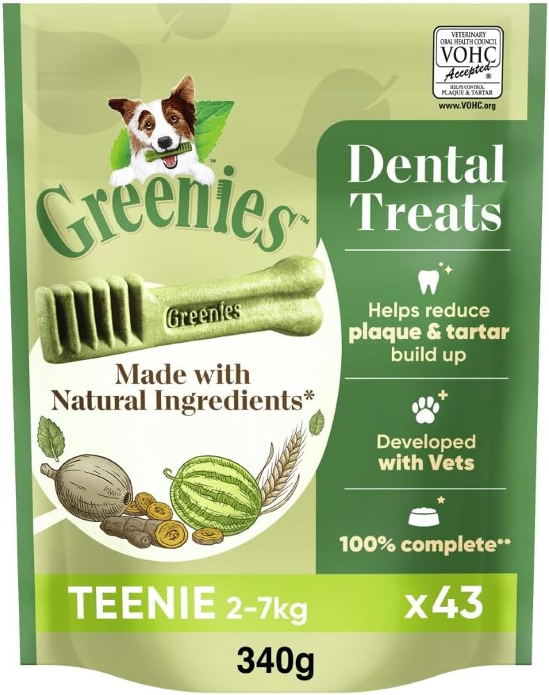 Greenies Dental Treats Teenie Zahnpflegesnacks für sehr kleine Hunde 340 g