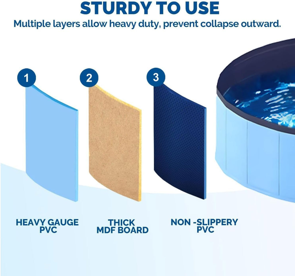 Hundepool faltbar 50×50×10 cm kratzfest Planschbecken fuer Welpe Katze
